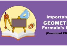 Geometry Formulas in Hindi PDF