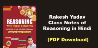 Rakesh Yadav Class notes Reasoning