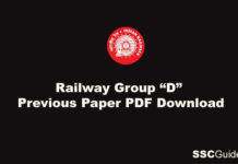 Railway Group D Sample Paper PDF