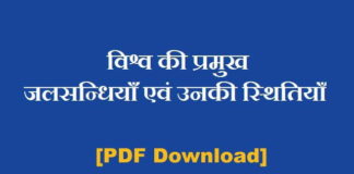 World important straits in Hindi PDF