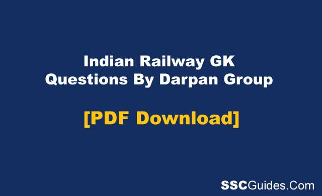 Indian Railway GK By Darpan Group PDF