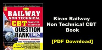 Kiran Railway Non Technical CBT Book PDF