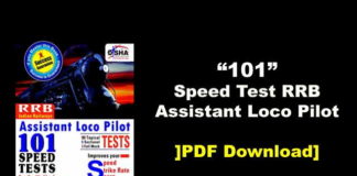 Speed Test RRB Assistant Loco Pilot Book PDF
