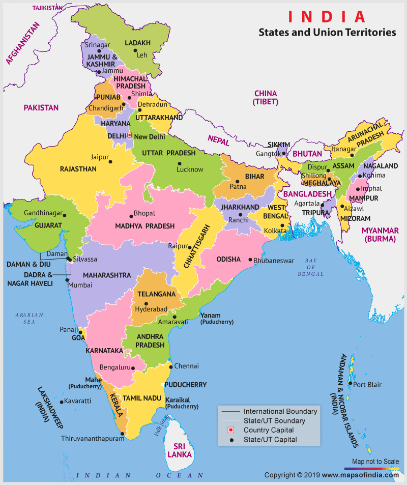 Map Of India In Hindi - United States Map