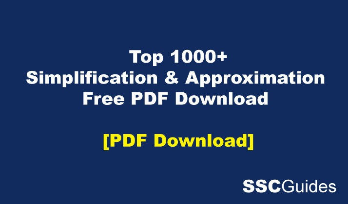 Simplification & Approximation Free PDF Download