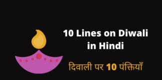 10 Lines on Diwali in Hindi